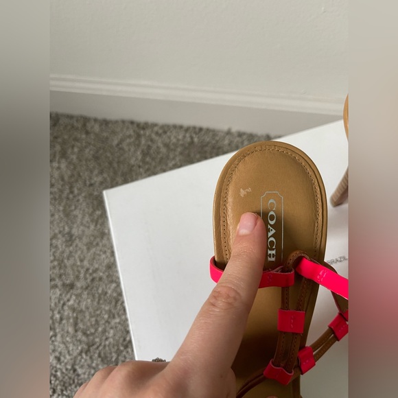 Coach LANA Elegant Strappy Sandal Pump Heel Shoe A0781 Pink/Ginger Size 10 - Picture 9 of 12